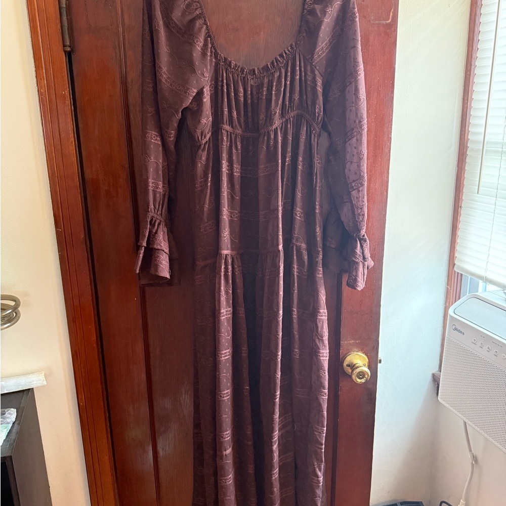 Altar'd State Chocolate Brown Boho Maxi Dress - Picture 2 of 2